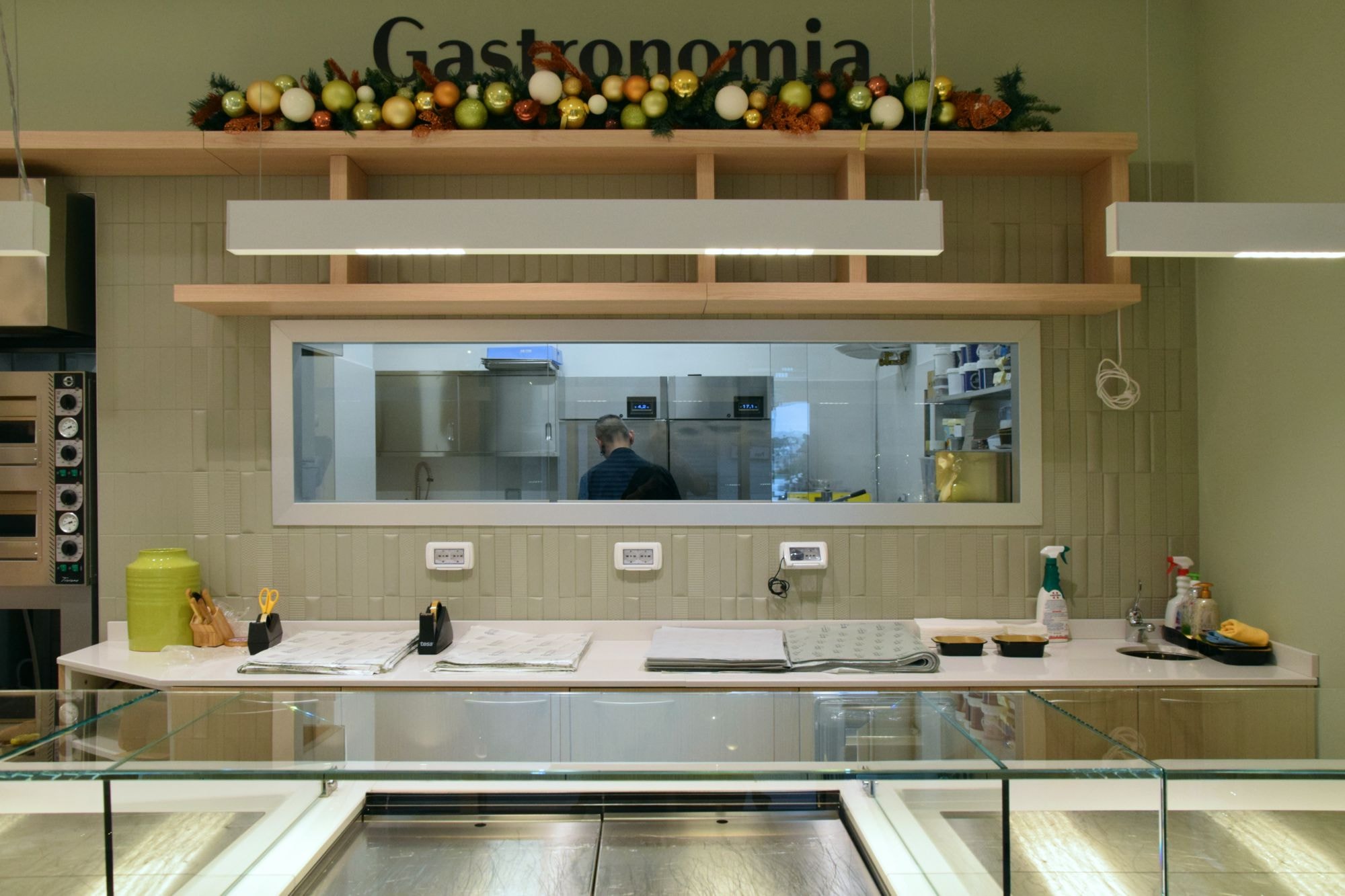 cucina a vista panificio